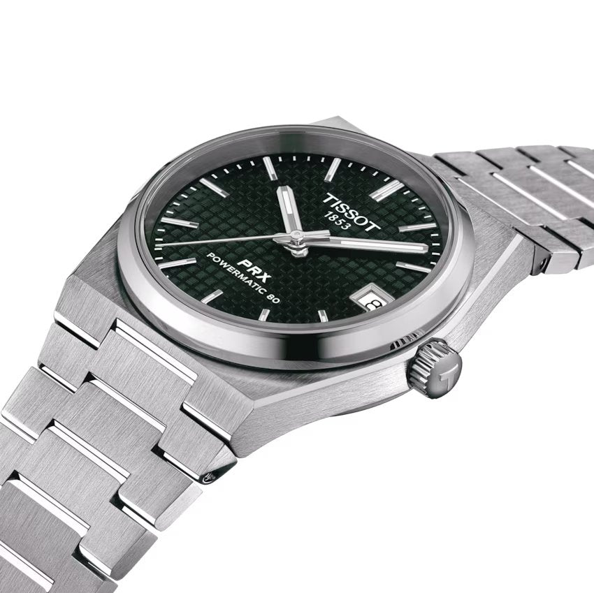 Rel gio Tissot PRX POWERMATIC 80 Verde T137.207.11.091.00 Autom tico 35mm