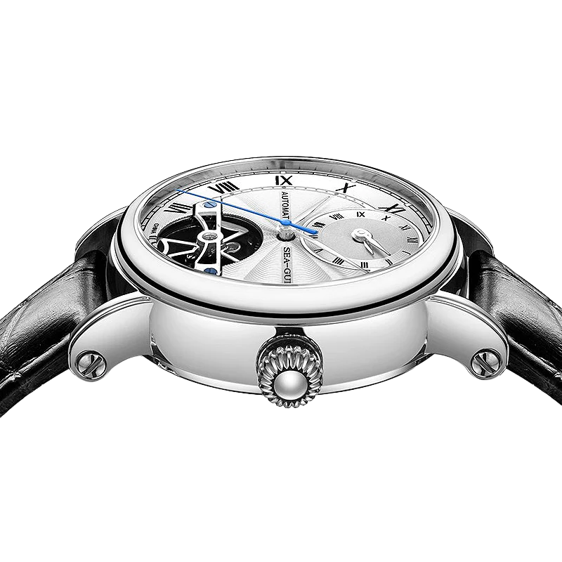 Relógio Seagull Watch Flywheel Mechanical Watch with Dual Time Zone 819.11.6041