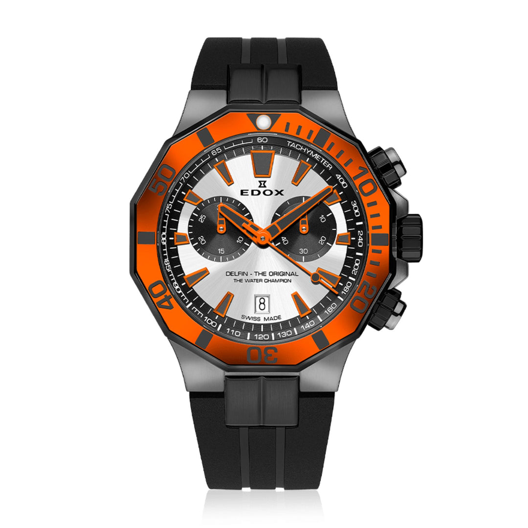 Relógio Edox DELFIN THE ORIGINAL CHRONOGRAPH 10112-37GNOCA-ANO - Quartzo 43mm