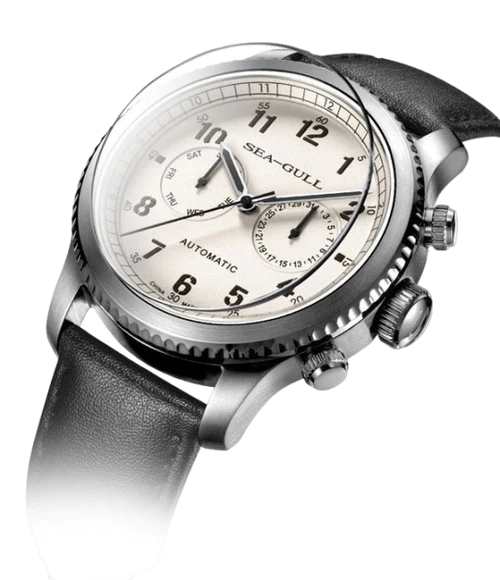 Relógio Seagull Watch Aviation Dual Time Zone Pilot Automatic Watch 43mm 819.93.6080