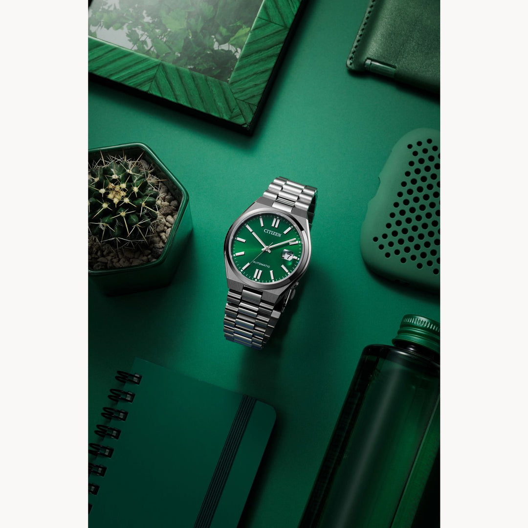 Relógio Citizen Tsuyosa NJ015 Verde - Automático - 40mm