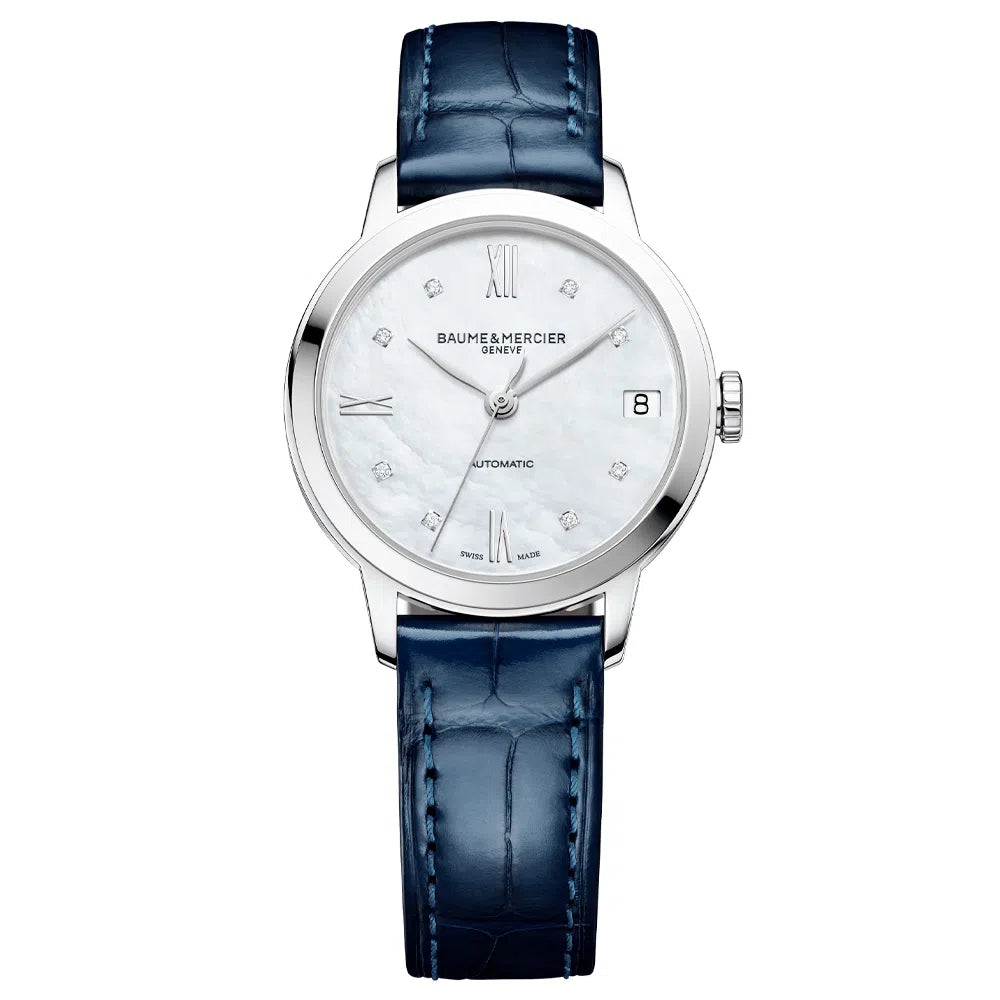 Relógio Feminino Baume & Mercier Couro Azul M0A10545 03 ATM