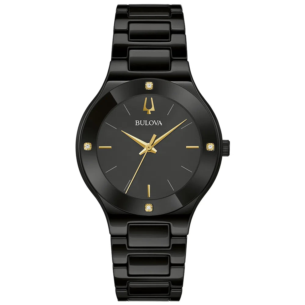 Relógio Feminino Bulova Millennia Cerâmica Preta 98R293N