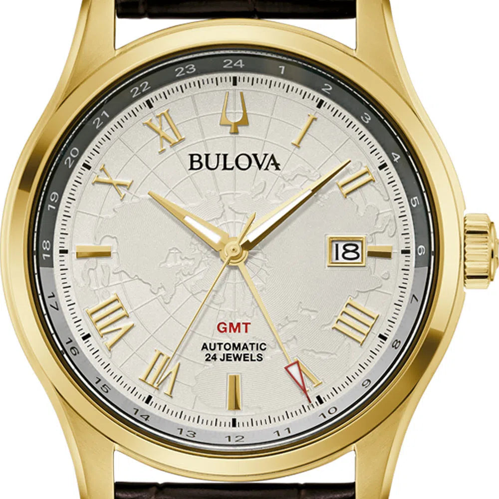 Relógio Bulova Wilton GMT 97B210N - Automático - 43mm