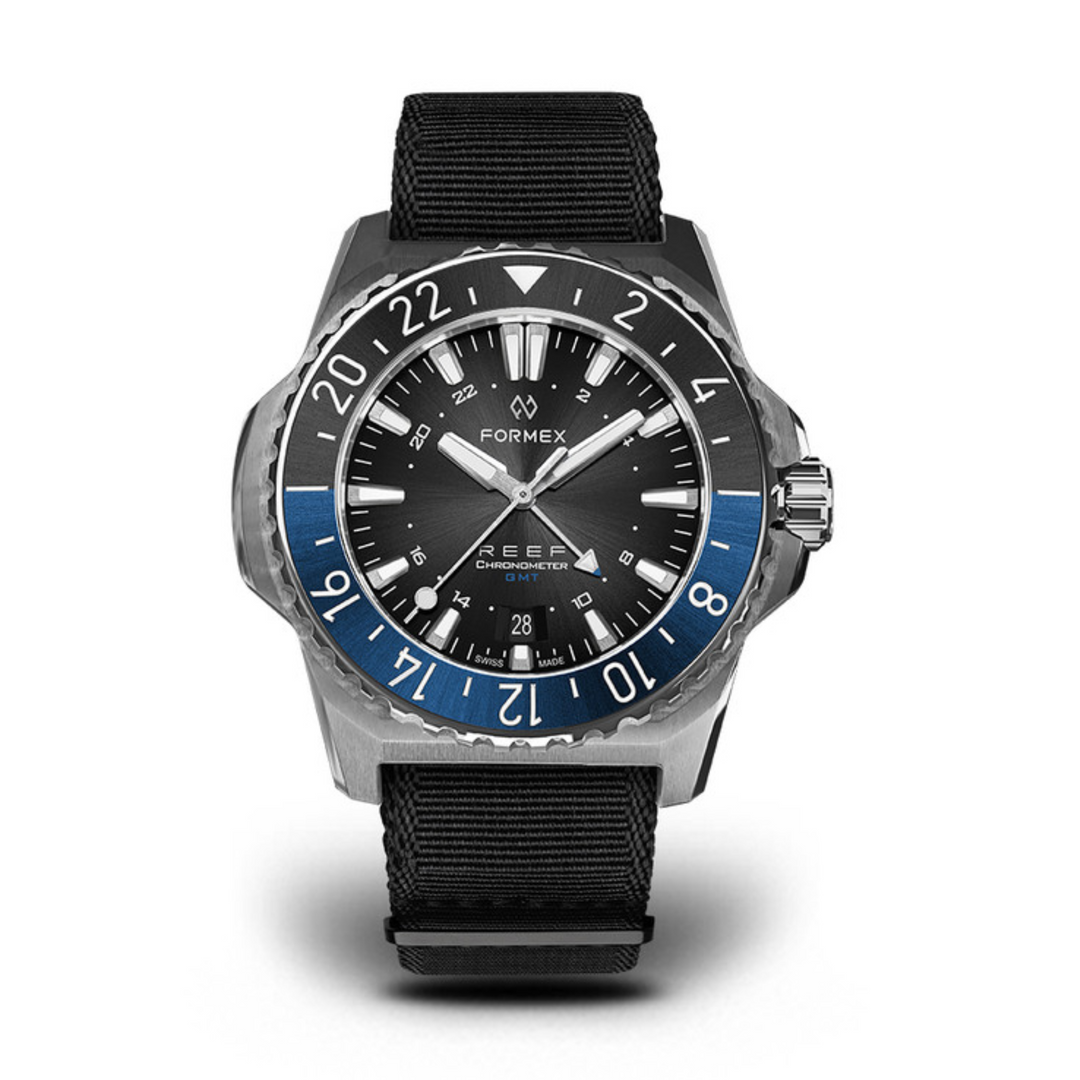 Relógio Formex REEF GMT Automático GMT COSC 300M BLACK/BLUE 42mm  2202.1.5323.820