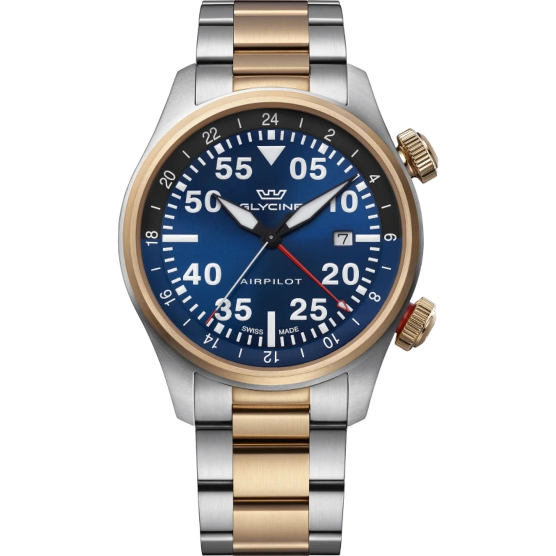 Relógio Glycine AIRPILOT GMT 44 MEN GL0349 - Quartzo 44mm