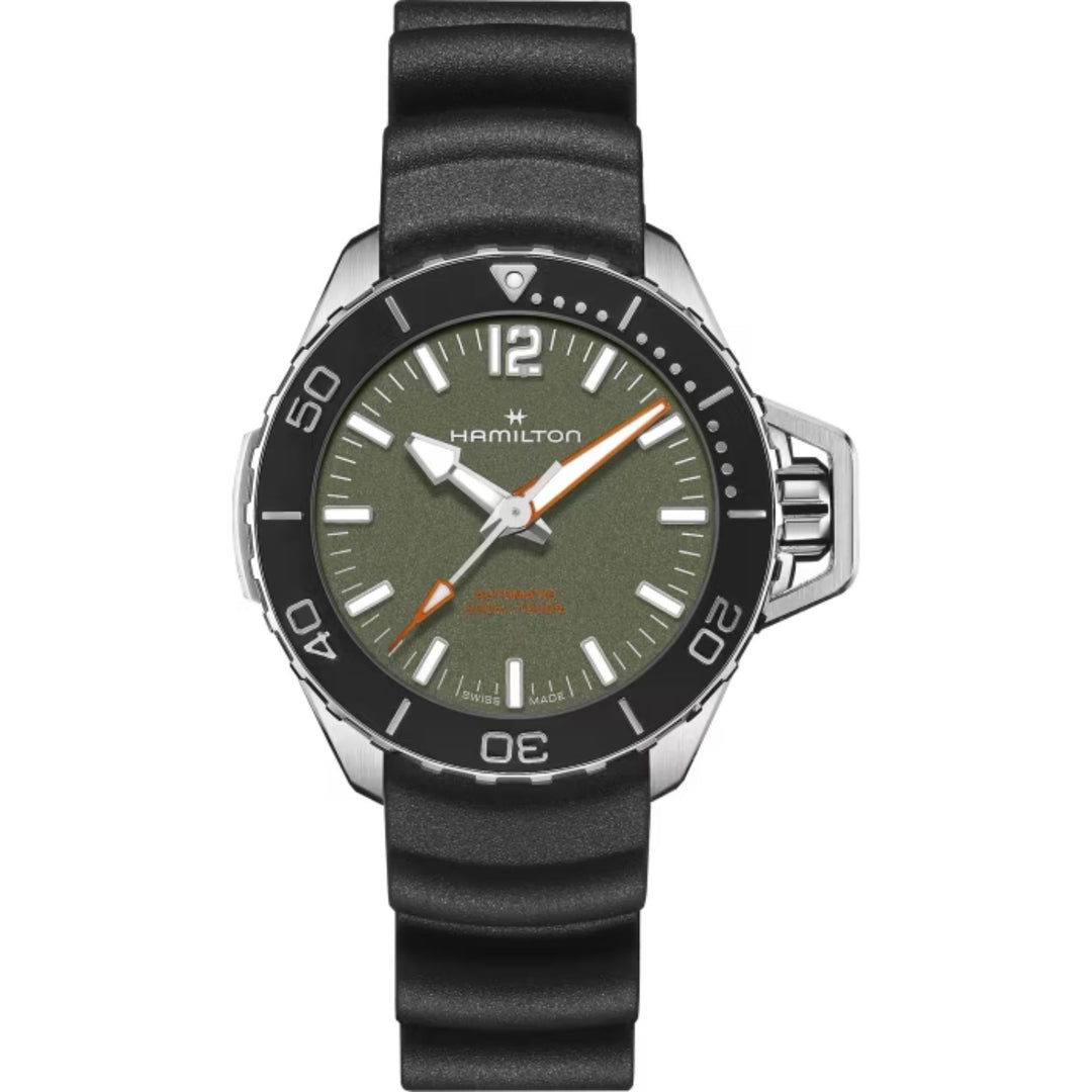 Relógio Hamilton Khaki Navy FROGMAN AUTO - H77455360 - Automático 41mm