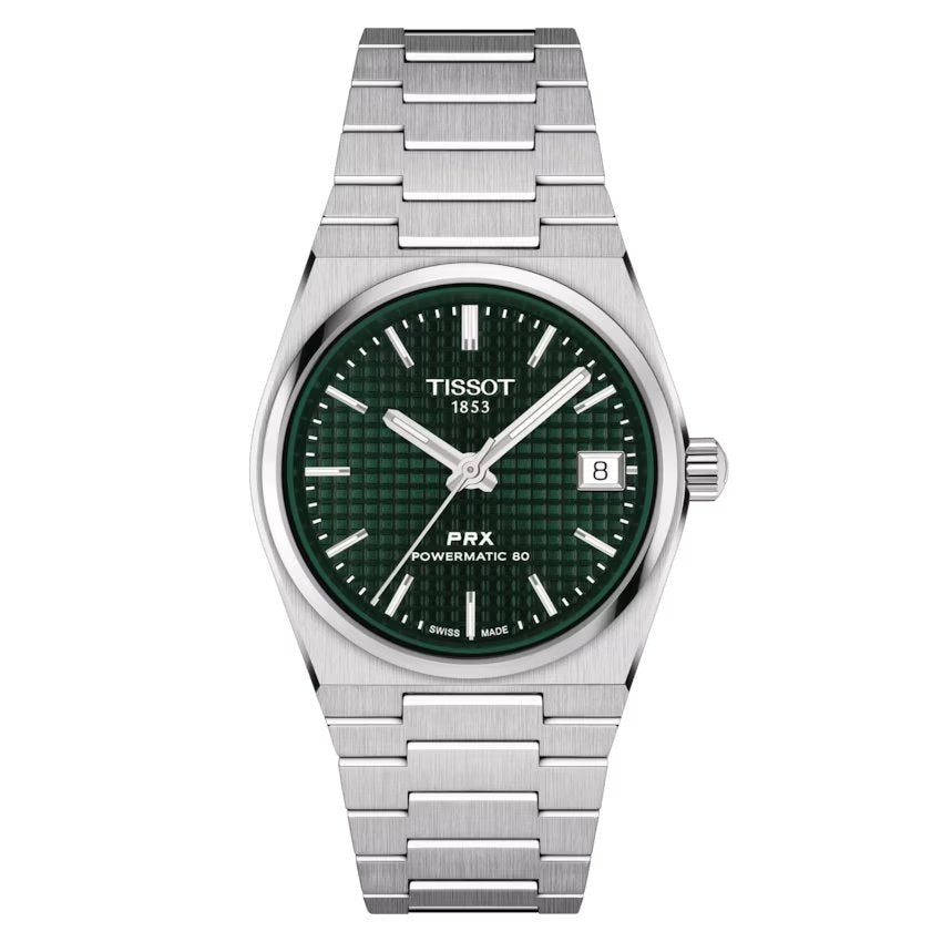 Rel gio Tissot PRX POWERMATIC 80 Verde T137.207.11.091.00 Autom tico 35mm