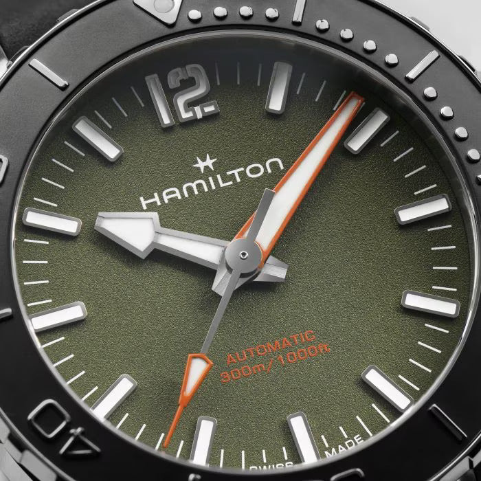 Relógio Hamilton Khaki Navy FROGMAN AUTO - H77455360 - Automático 41mm
